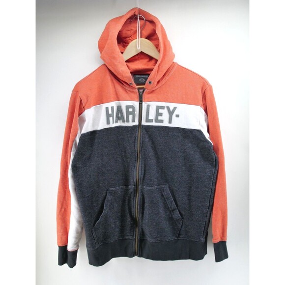 Harley-Davidson Men's Traditional Zip-Up Hoodie, Orange - 96498-22VM Medium - Picture 1 of 9
